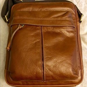 Fossil Leather Messenger Bag